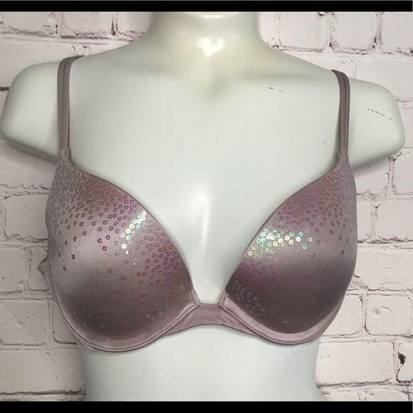 Victoria’s Secret‎ Pink “Very Sexy” Sequin Push Up Bra 34B - Picture 1 of 10